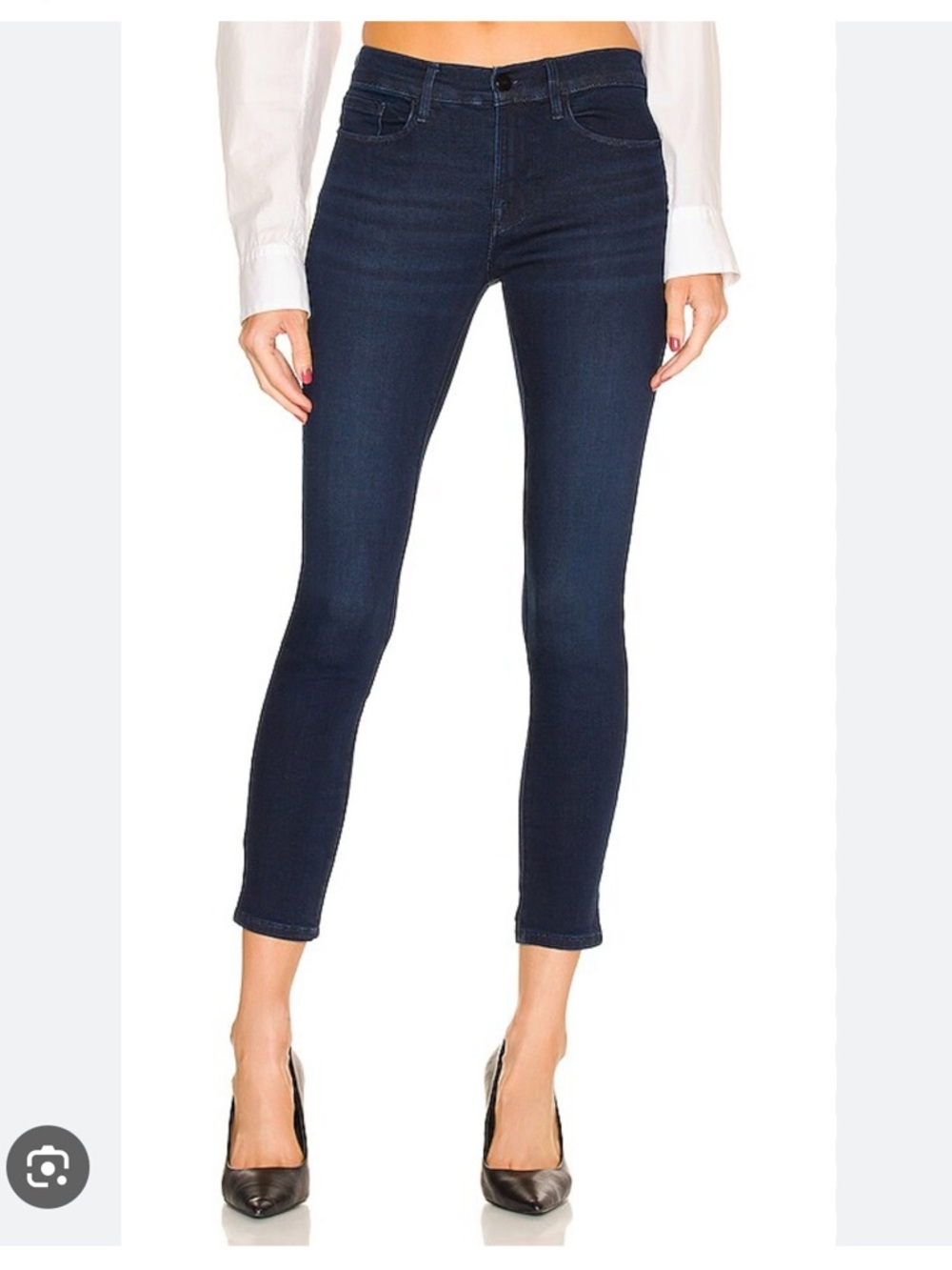 Frame dark wash skinny cropped ankle jeans 27 le skinny de Jeanne crop